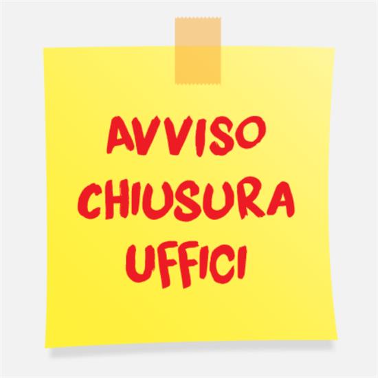 Avviso chiusura ufficio