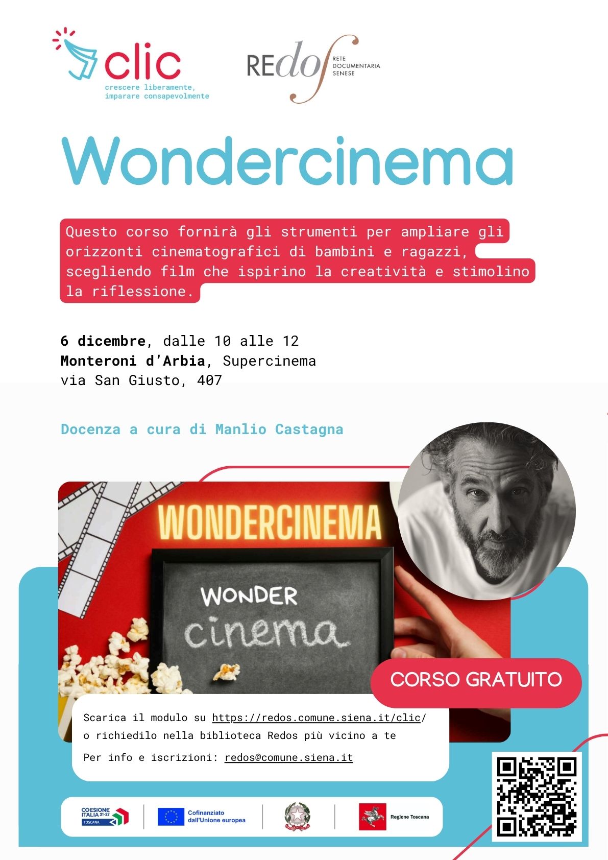 CLIC locandina Wondercinema Monteroni d'Arbia